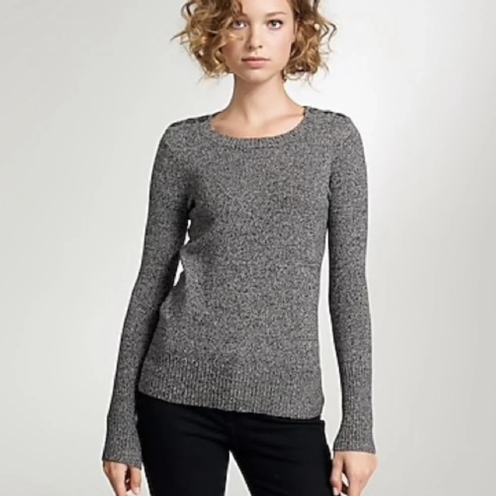 J.‎ Crew Merino Wool Crewneck w/ shoulder buttons
